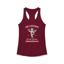 Load image into Gallery viewer, Built Different Cupid Racerback Tank — Women's Athletic Valentine Tank