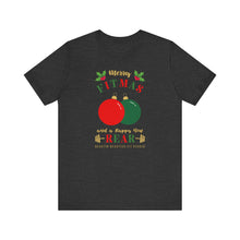 Load image into Gallery viewer, Merry Fitmas Ornaments Unisex Tee - Holiday Fitness Shirt for Gym Lovers