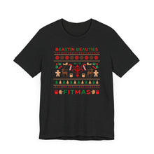 Load image into Gallery viewer, Merry Fitmas Ugly Sweater Unisex Tee - Holiday Fitness Shirt for Gym Lovers