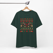 Load image into Gallery viewer, Merry Fitmas Ugly Sweater Unisex Tee - Holiday Fitness Shirt for Gym Lovers