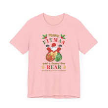 Load image into Gallery viewer, Merry Fitmas Santa Booty Ornaments Unisex Tee - Holiday Fitness Shirt for Gym Lovers