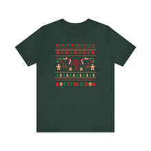 Load image into Gallery viewer, Merry Fitmas Ugly Sweater Unisex Tee - Holiday Fitness Shirt for Gym Lovers