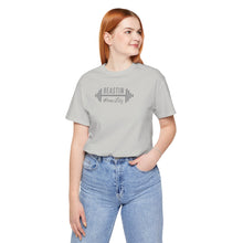 Load image into Gallery viewer, Gray Barbell BB Logo Tee