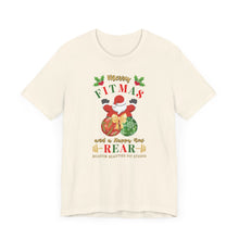 Load image into Gallery viewer, Merry Fitmas Santa Booty Ornaments Unisex Tee - Holiday Fitness Shirt for Gym Lovers