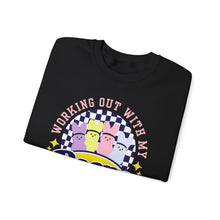Load image into Gallery viewer, Working Out With My Peeps Crewneck Sweatshirt - Fun & Cozy Fitness Apparel