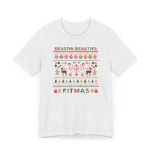 Load image into Gallery viewer, Merry Fitmas Ugly Sweater Unisex Tee - Holiday Fitness Shirt for Gym Lovers