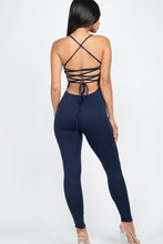 Load image into Gallery viewer, Criss-Cross Open Back Bodycon Jumpsuit