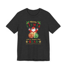 Load image into Gallery viewer, Merry Fitmas Santa Booty Ornaments Unisex Tee - Holiday Fitness Shirt for Gym Lovers
