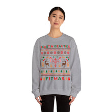 Load image into Gallery viewer, Ugly Sweater Fitmas Festive Fitness Crewneck Sweatshirt | Beastin Beauties Fitmas Design