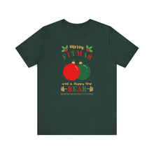 Load image into Gallery viewer, Merry Fitmas Ornaments Unisex Tee - Holiday Fitness Shirt for Gym Lovers