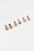 Load image into Gallery viewer, Pineapple Earrings 18K Rose & 24K Gold
