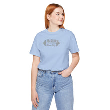 Load image into Gallery viewer, Gray Barbell BB Logo Tee