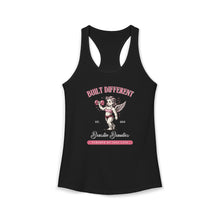 Load image into Gallery viewer, Built Different Cupid Racerback Tank — Women's Athletic Valentine Tank
