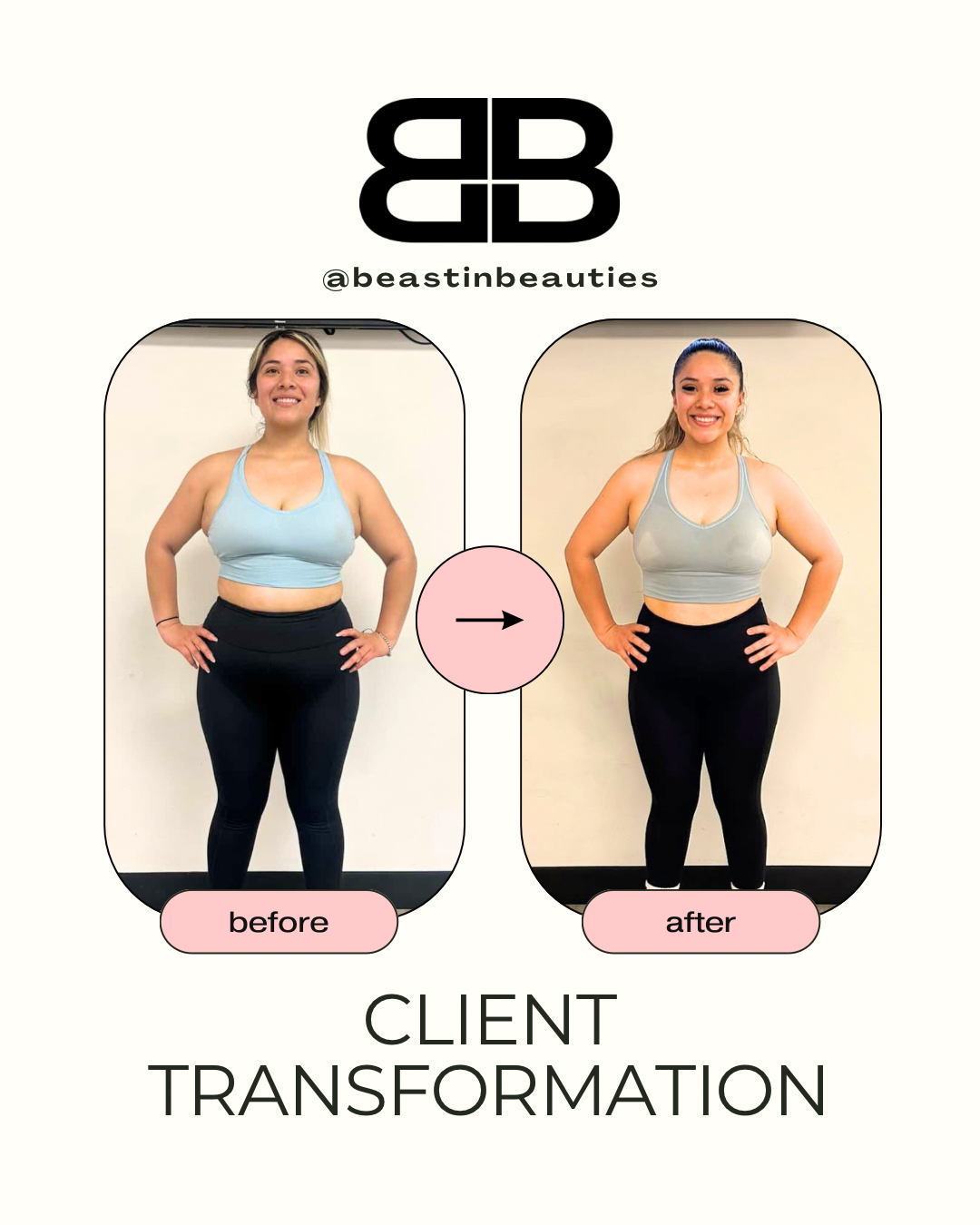 Before and after transformation