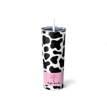 Load image into Gallery viewer, Cow Print Skinny Steel Tumbler with Straw, 20oz