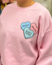 Load image into Gallery viewer, Beauty Brains & Booty Gains Crewneck Sweatshirt