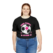 Load image into Gallery viewer, Pink Fluffy Stars Team Short Sleeve Tee
