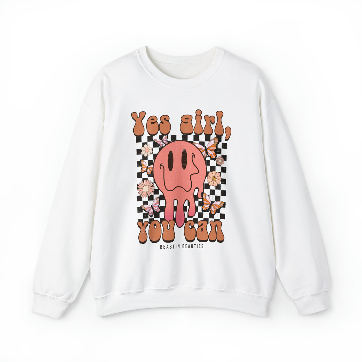 Yes Girl You Can Crewneck Sweatshirt