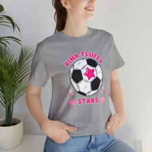 Load image into Gallery viewer, Pink Fluffy Stars Team Short Sleeve Tee
