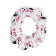 Load image into Gallery viewer, Scrunchie - Pink Fluffy Stars Soccer Team Hair Accessory
