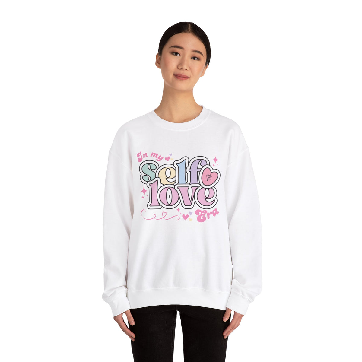 In my Self Love Crewneck Sweatshirt