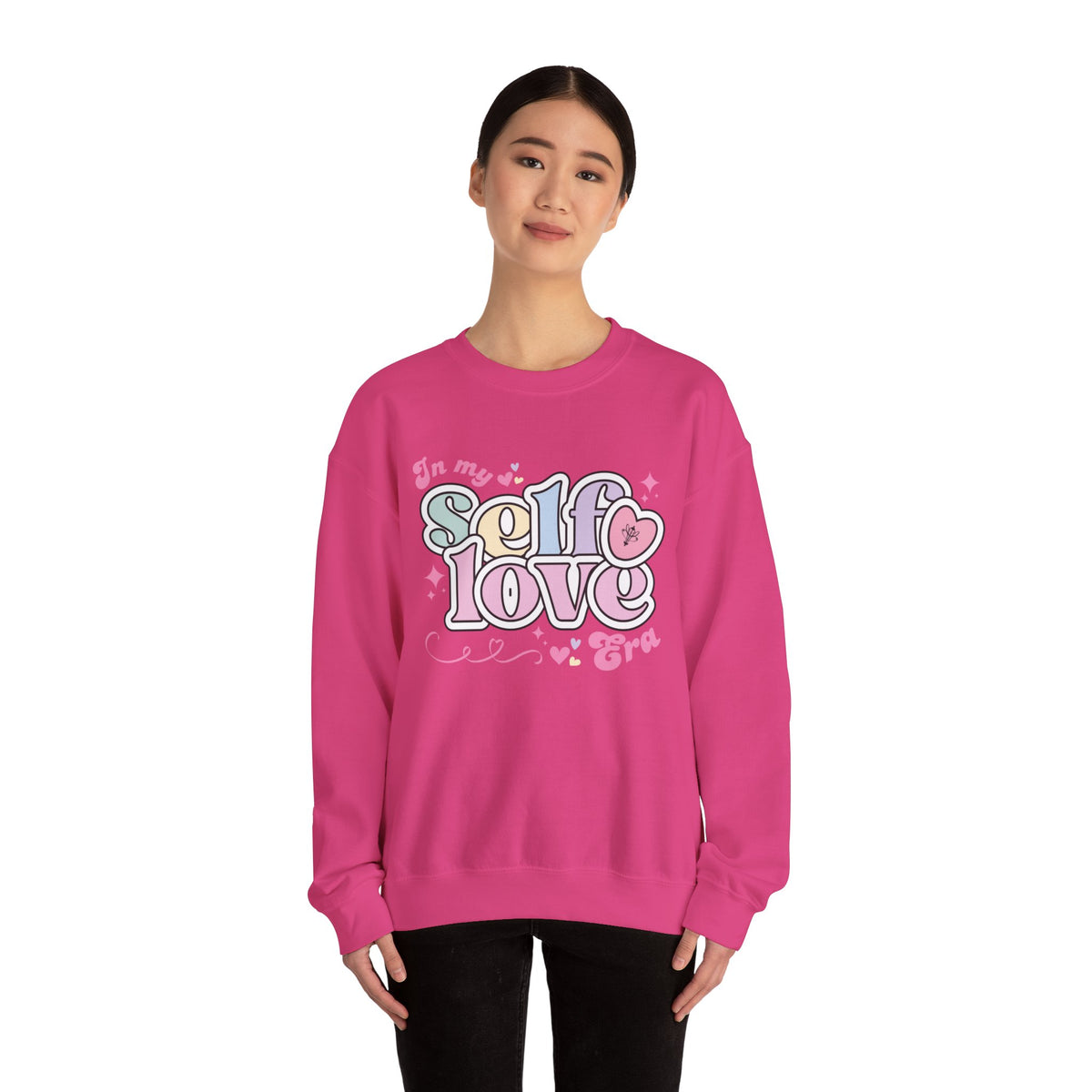 In my Self Love Crewneck Sweatshirt