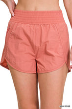 Load image into Gallery viewer, WINDBREAKER SMOCKED WAISTBAND SHORTS with zipper pockets
