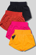 Load image into Gallery viewer, WINDBREAKER SMOCKED WAISTBAND SHORTS with zipper pockets
