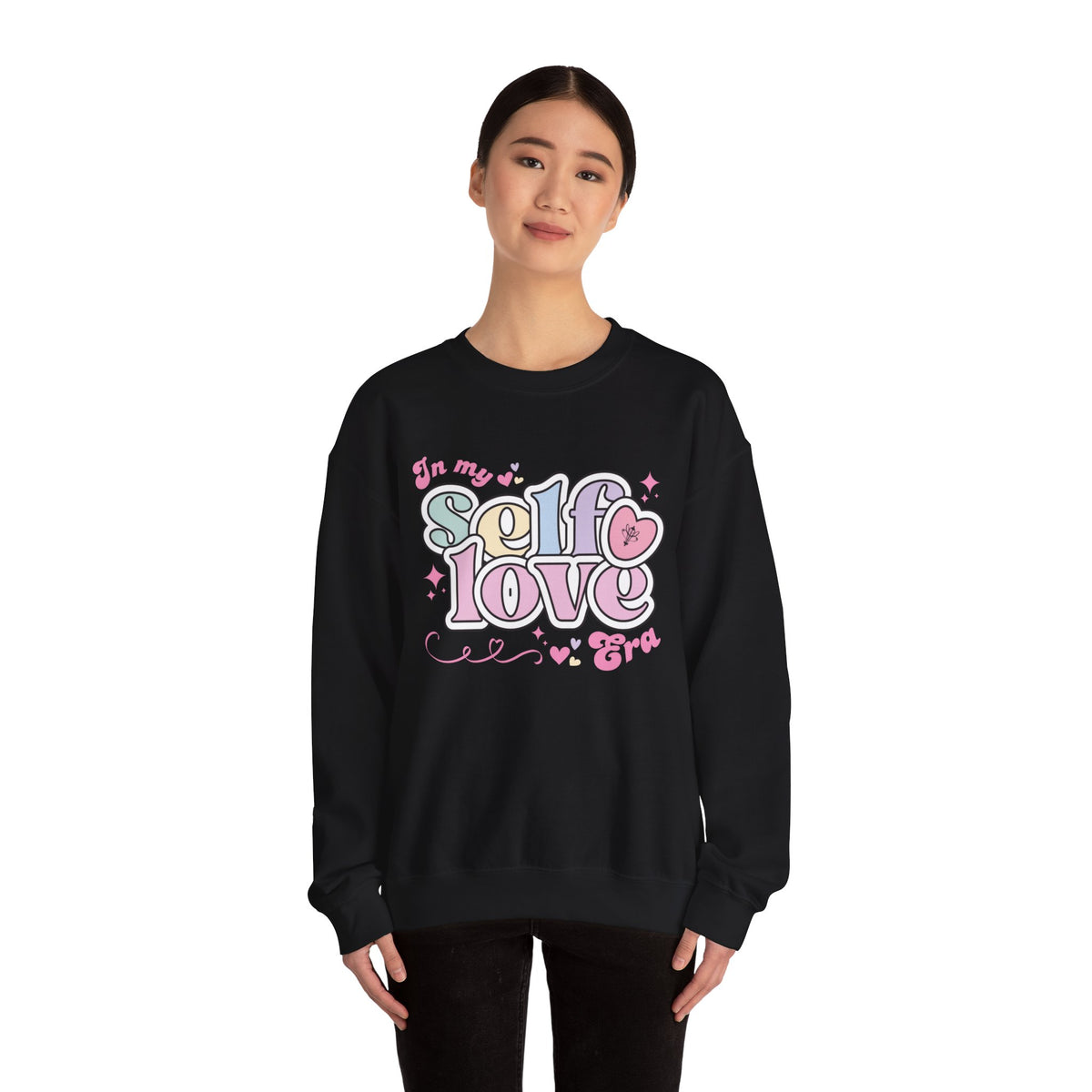 In my Self Love Crewneck Sweatshirt