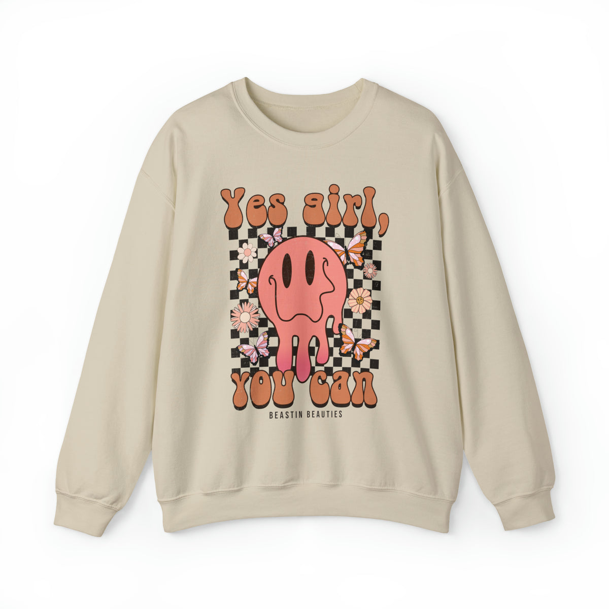 Yes Girl You Can Crewneck Sweatshirt
