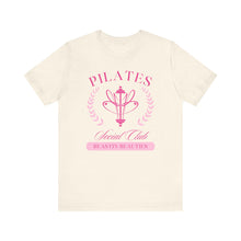 Load image into Gallery viewer, Pilates Club Short Sleeve Tee, Workout Shirt, Fitness Apparel, Exercise Top, Gift for Fitness Lovers
