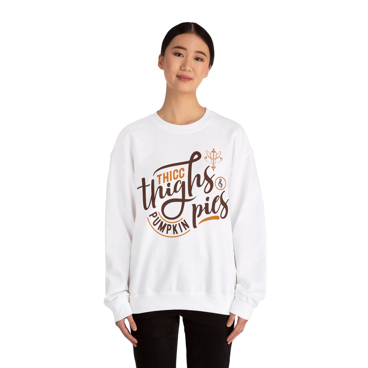 Thicc Thighs & Pumpkin Pies Crewneck Sweatshirt