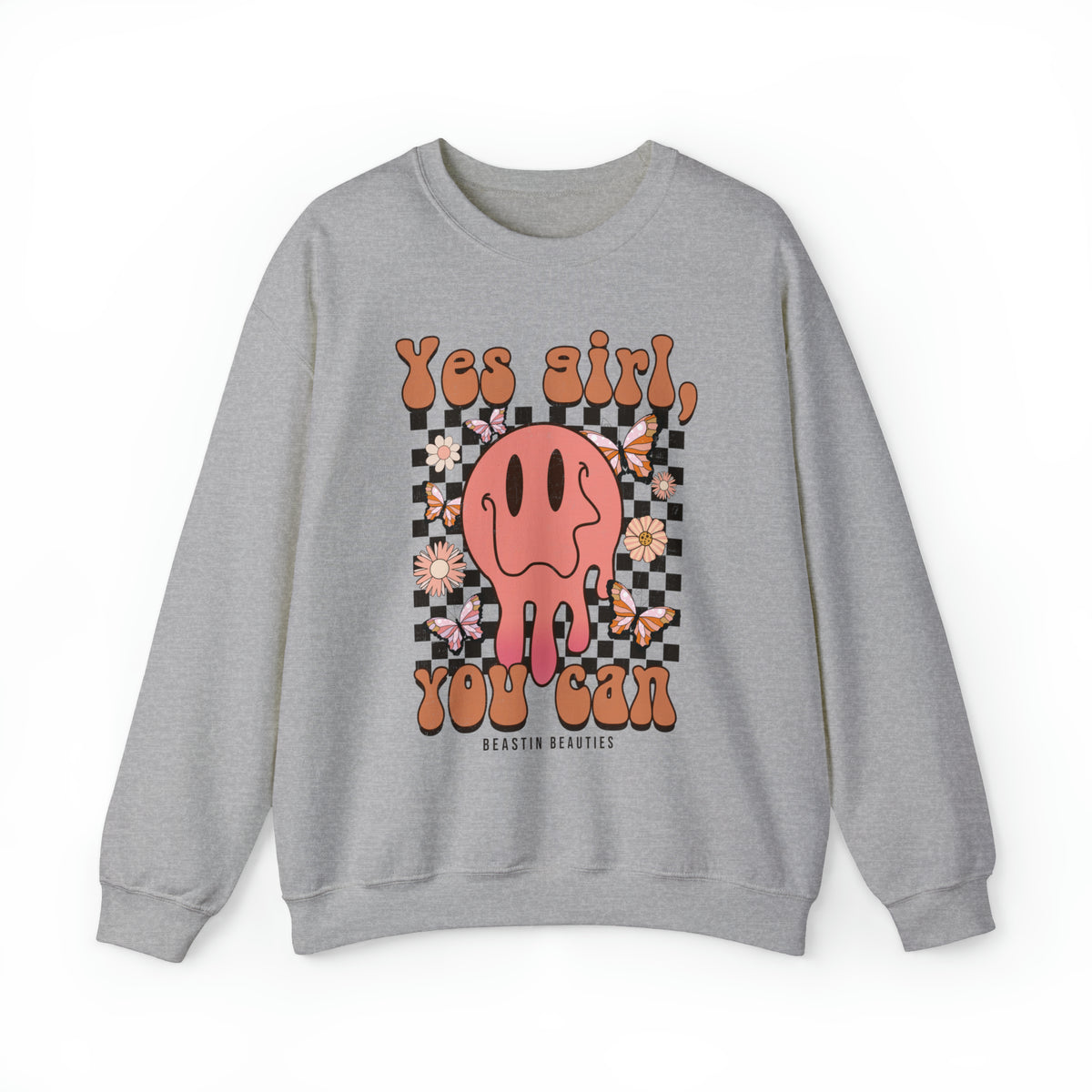 Yes Girl You Can Crewneck Sweatshirt