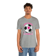 Load image into Gallery viewer, Pink Fluffy Stars Team Short Sleeve Tee
