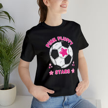 Load image into Gallery viewer, Pink Fluffy Stars Team Short Sleeve Tee

