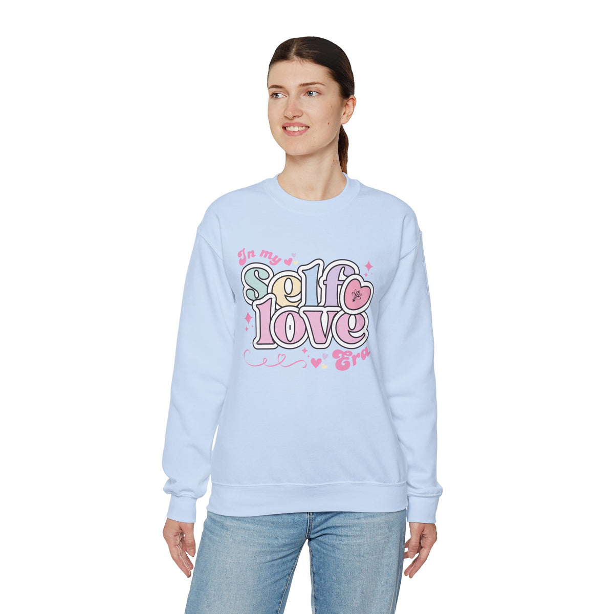 In my Self Love Crewneck Sweatshirt