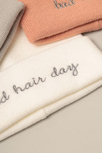 Load image into Gallery viewer, Bad Hair Day Embroidery Solid Cuffed Beanie
