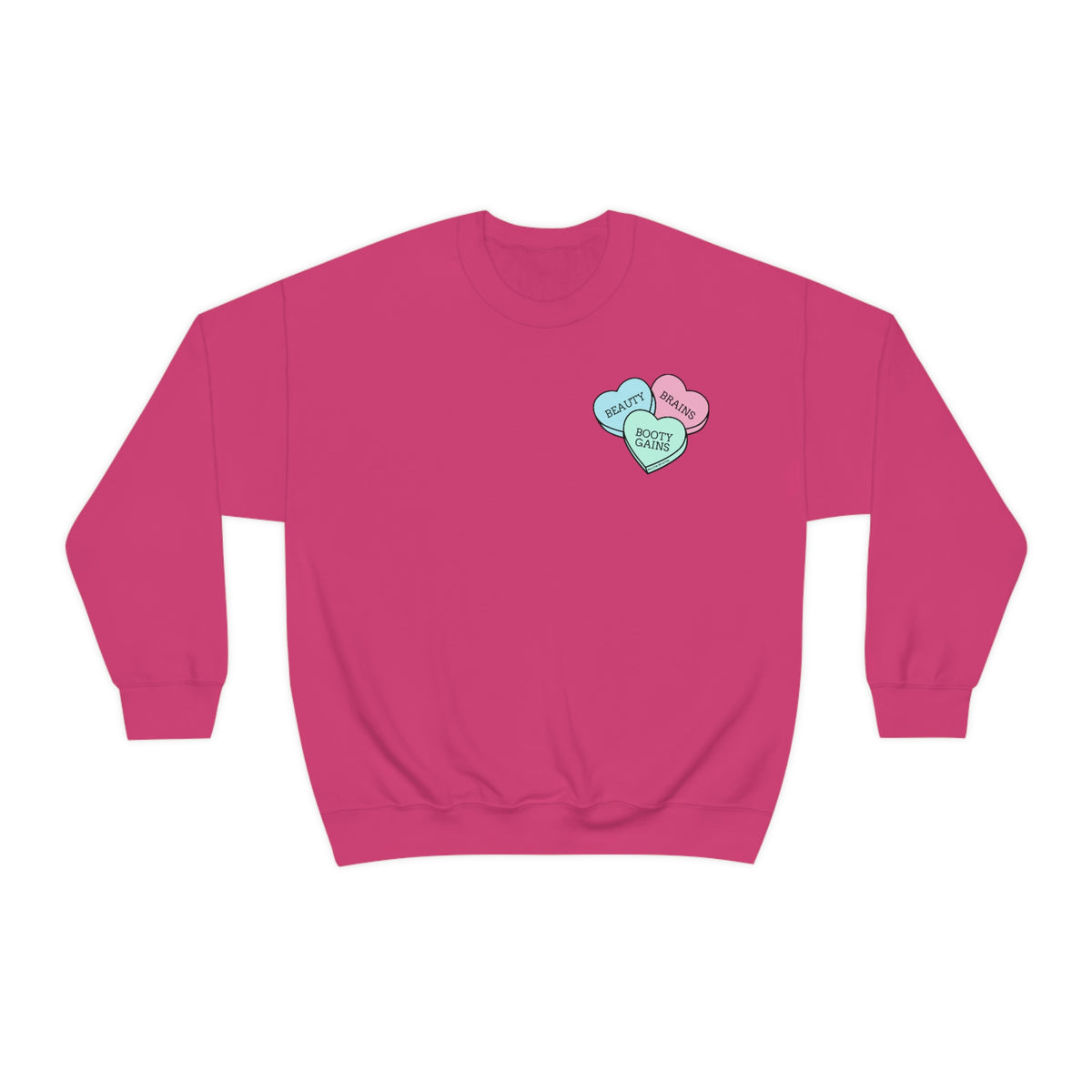 Beauty Brains & Booty Gains Crewneck Sweatshirt