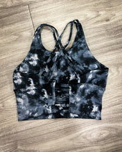 Load image into Gallery viewer, Black Tie Dye Sports Bra
