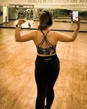 Load image into Gallery viewer, Black Tie Dye Sports Bra
