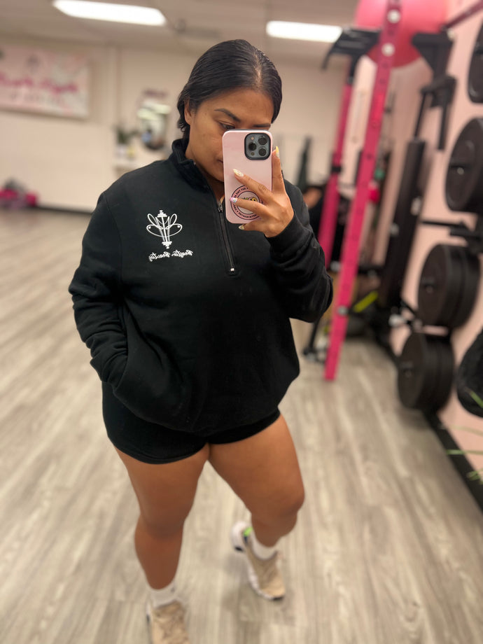 SoftFit Pocketed Quarter Zip Sweater